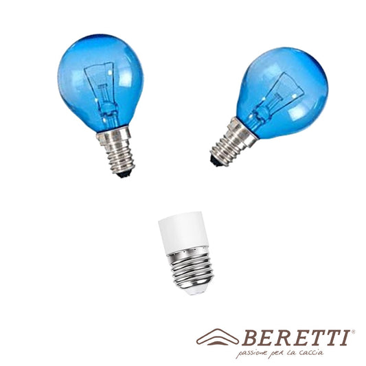 1 ADATTATORI PORTALAMPADA E27 + 2 LAMPADE E14 Beretti