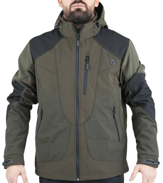 Chaqueta de caza Masseria Softshell Alabama 93 verde tono sobre tono