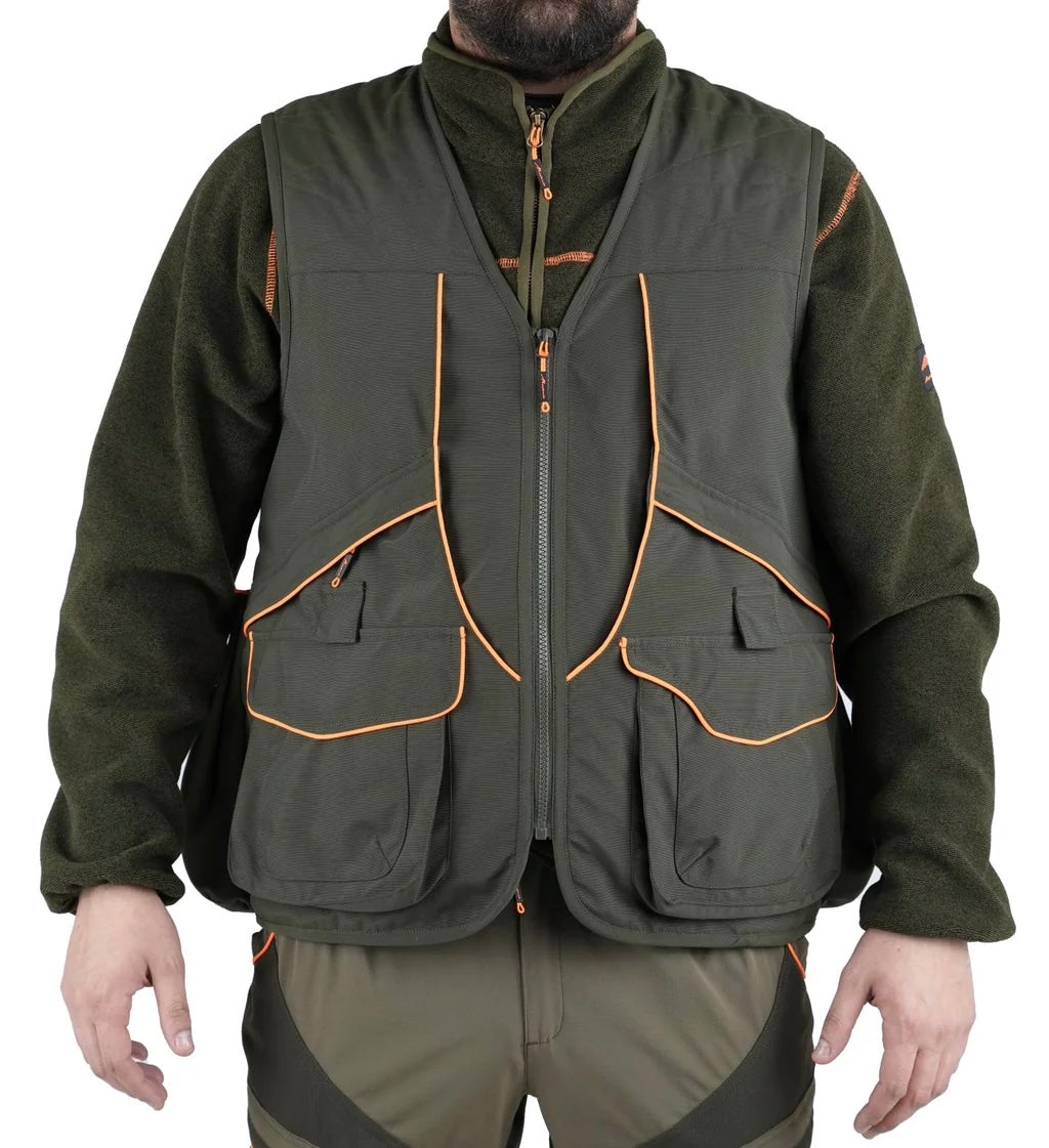 Gilet Masseria Da Caccia 14 Verde/Arancio Fluo Masseria