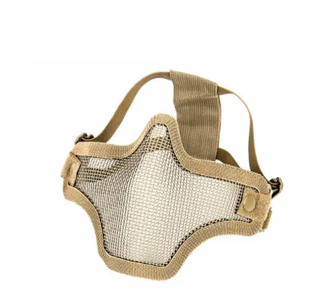 Phantom Steel Mesh Half Face Mask Tan Color