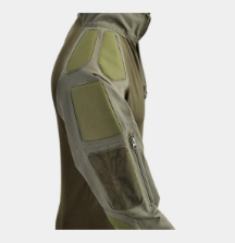 Camisa de combate con protecciones, mangas largas, color coyote