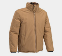 Reversible Jacket with Compression Bag Vegetato Italiano/Tan