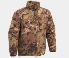 Reversible Jacket with Compression Bag Vegetato Italiano/Tan