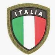 Fondo de PVC con escudo italiano, color verde OD