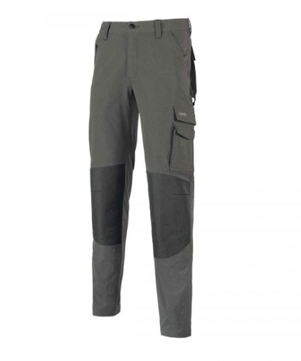 Pantalones elásticos grises