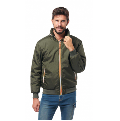 Chaqueta acolchada de nailon verde