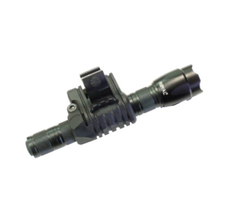 High Power LED Torch 150 Lumen Complete With Weaver Mount Ring Rifle Rails Softair Royal