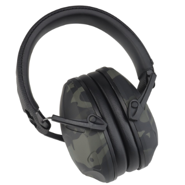 Auriculares Wosport con cancelación pasiva de ruido Multicam negros