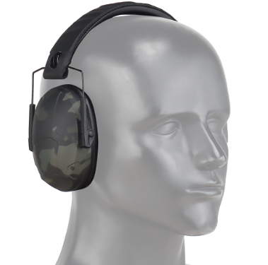 Auriculares Wosport con cancelación pasiva de ruido Multicam negros