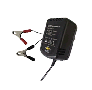 Battery charger with 2-6-12 Volt clamps.
