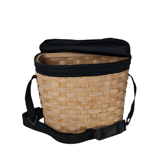 Cesta de madera con setas