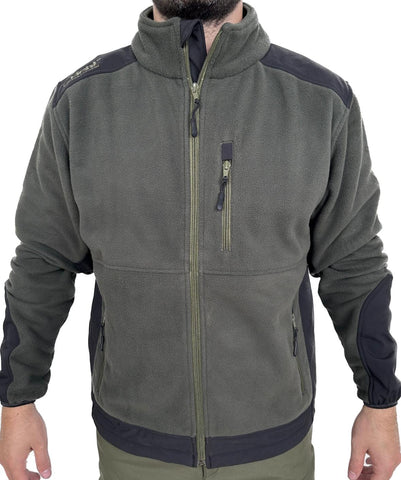 Vient Pile With Reinforcements Long Zip Green/Black