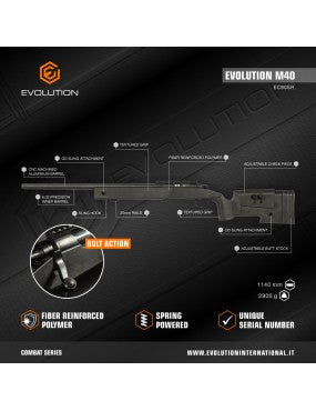 Francotirador M40A5 con resorte reforzado